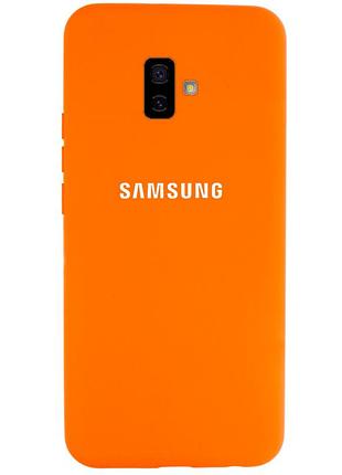 Чехол silicone case для samsung j6 plus (21) orange оранжевый