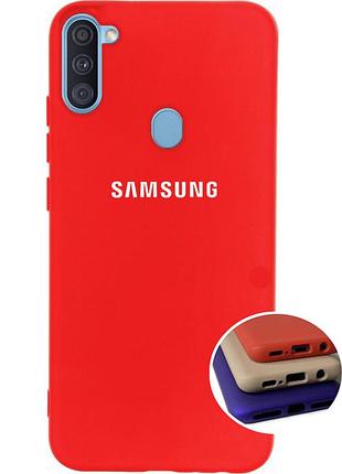 Чехол silicone full case для samsung a11 (24) red красный