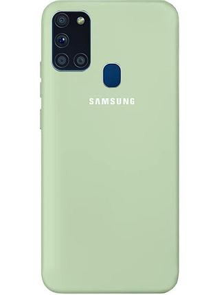 Чехол silicone case для samsung premium m31 mint (19) мятный