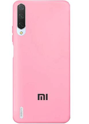 Чехол silicone case premium для xiaomi mi a3 light pink (17) розовый