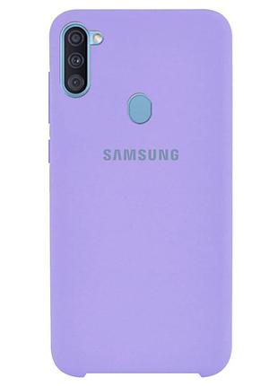 Чехол silicone case для samsung premium m11 lilac (13) лиловый