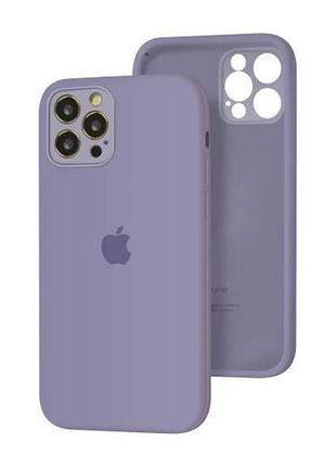 Чехол silicone full case camera protective для iphone 14 pro max lavander grey (17) лавандово серый