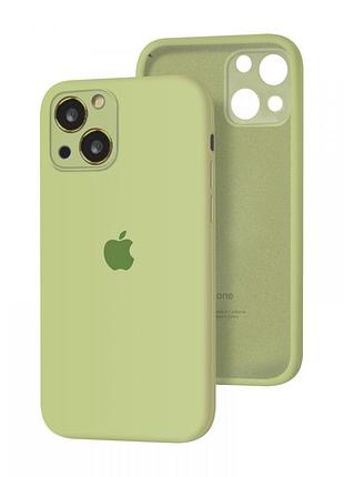 Чохол silicone full case camera protective для iphone 14 mint (20) м'ятний