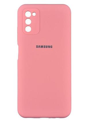 Чохол silicone case для samsung premium a03s pink (04) рожевий