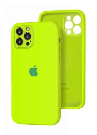 Чохол silicone full case camera protective для iphone 13 pro max party green (43) яскраво-зелений