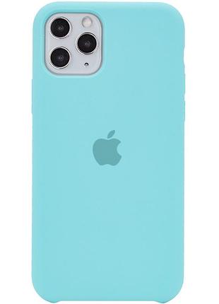 Чехол silicone case для iphone 11 pro max sea blue бирюза