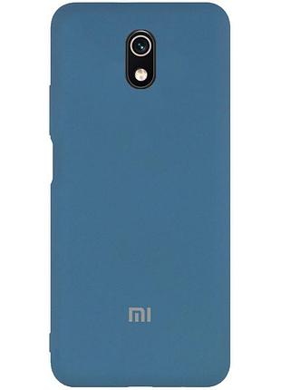 Чехол silicone case premium для xiaomi redmi 8a azure (10) синий