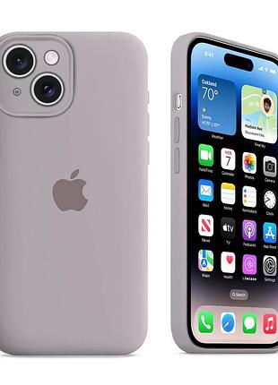 Чехол с защитой камеры kassel silicone camera protective для iphone 14 (07) серый lavender