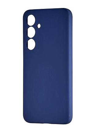 Чехол силиконовый противоударный для samsung s24 plus темно-синий