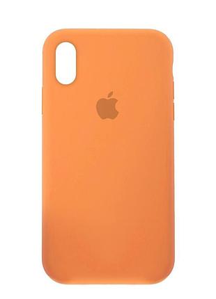 Чехол силиконовый противоударный для iphone xs max персиковый