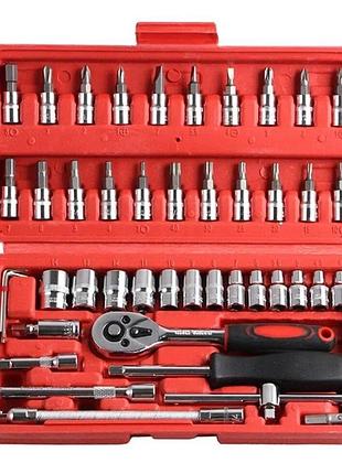 Набор инструментов 46 элементов в кейсе piece tool set / комплект инструментов в чемодане