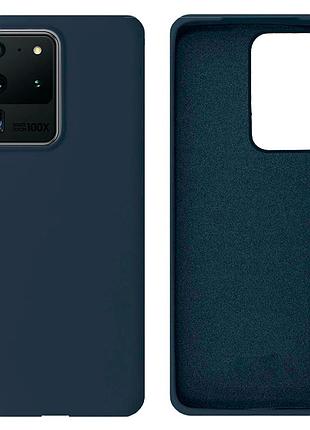 Чохол silicone full case для samsung s20 ultra (28) dark blue темно-синій