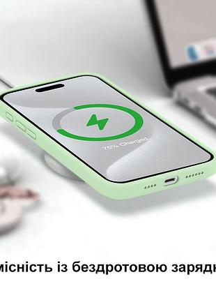 Чехол kassel silicone full case protective для iphone 16 pro с микрофиброй фисташковый pistachio 8