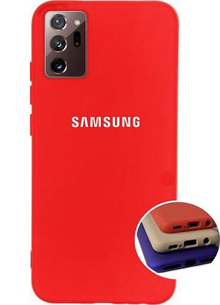 Чохол silicone full case для samsung note 20 ultra (24) red червоний