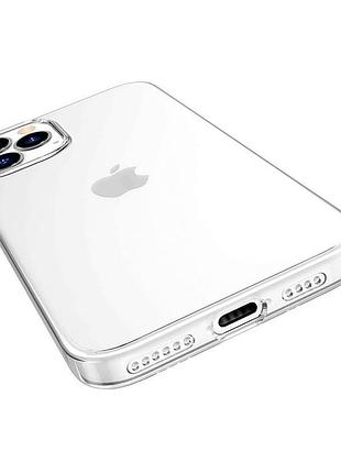 Чохол силіконовий протиударний для iphone 12/12 pro прозорий