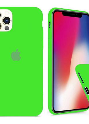 Чохол silicone full case для iphone 11 pro lime green салатовий