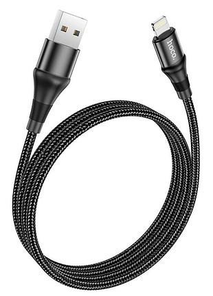 Кабель для зарядки и передачи данных hoco x50 lightning 2.4a 1 м для iphone черный
