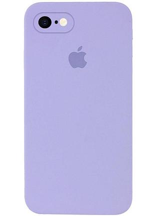Чохол silicone full case camera square (квадратні) для iphone 8 lilac (30) бузковий