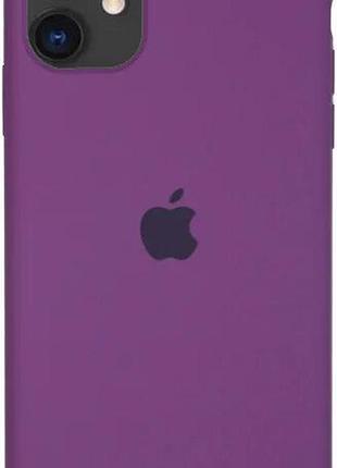 Чохол silicone case для iphone 12 purple фіолетовий
