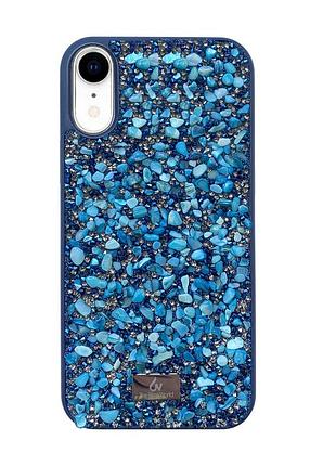 Чехол diamond the bling world case для iphone xr (01) blue голубой