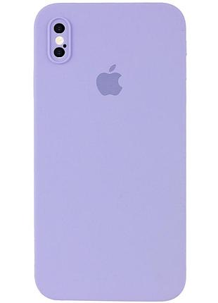 Чехол silicone full case camera square (квадратные) для iphone xs max lilac (30) сиреневый