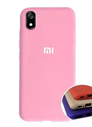 Чехол silicone full case для xiaomi redmi 7a (05) pink розовый