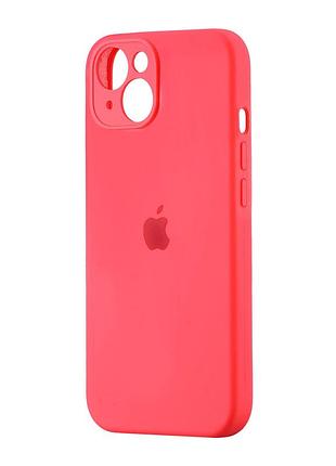 Чохол силіконовий із захистом камери для iphone 14 протиударний персиковий