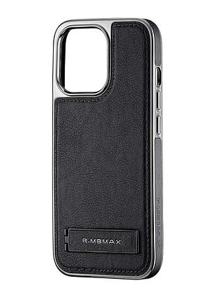 Чехол jinduka leather hybrid противоударный для iphone 13 pro черный кожзам