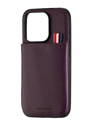 Чохол jinduka leather pocket протиударний для iphone 15 pro фіолетовий шкірозамінник