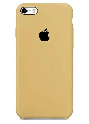 Чехол silicone case для iphone 6/6s gold золотой