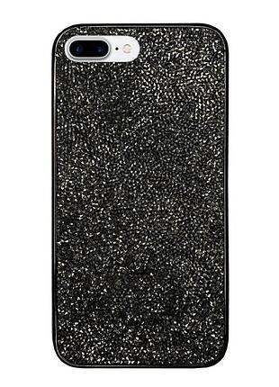 Чохол silicone diamond the bling world case для iphone 8 plus (02) black чорний