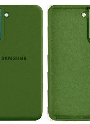 Чехол силиконовый full противоударный premium для samsung s22 plus (25) army green хаки