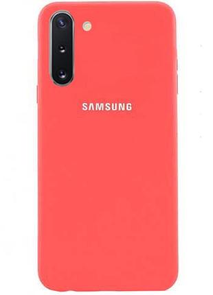 Чохол silicone case для samsung premium note 10 coral (12) кораловий