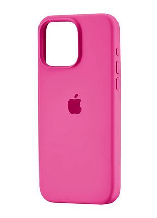 Чехол силиконовый противоударный для iphone 15 pro max защита камеры розовый