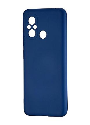 Чехол tpu противоударный с защитой камеры для redmi 12c/redmi 11a/poco c55 темно-синий