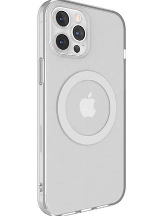 Чохол прозорий силіконовий magsafe для iphone 12 pro