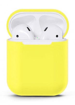 Чохол silicone case slim для airpods flash (10) жовтий