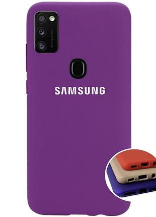Чехол silicone full case для samsung m21 (09) purple фиолетовый