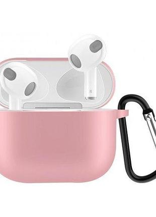 Чехол silicone soft case carabine airpods 3 (05) pink
