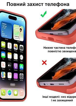 Чехол kassel silicone full case protective для iphone 13 pro max с микрофиброй розовый pink citrus 6