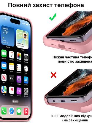 Чехол silicone case full camera protective для iphone 11 pink розовый 3
