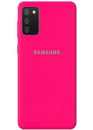 Чехол silicone case для samsung premium a02s shiny pink (21) ярко розовый