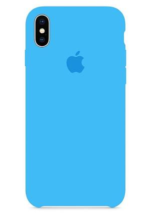 Чохол silicone case для iphone xs max blue синій