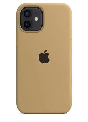 Чохол silicone case для iphone 12 gold пісочний