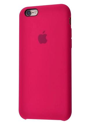 Чехол silicone case для iphone 6/6s rose red бордовый