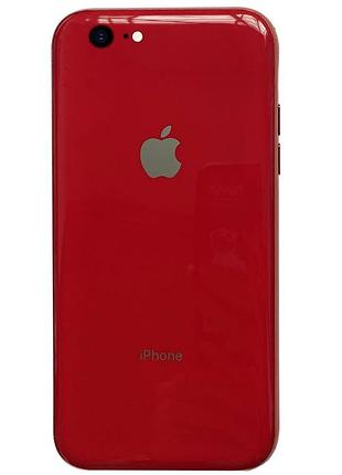 Чехол silicone glass case для iphone 6 plus/6s plus (04) red красный