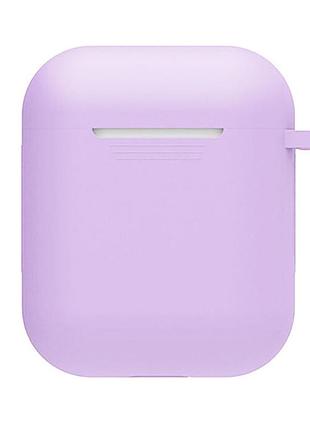 Чохол silicone case soft для airpods light purple (30) ліловий