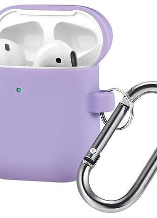 Чехол silicone case carabine для airpods light purple (30) лиловый