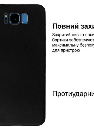 Чехол silicone case camera protective для samsung s8 plus (03) черный black 2