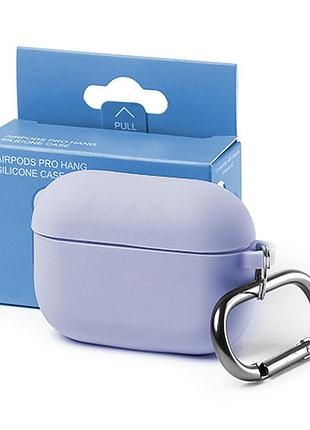 Чехол silicone case color box (карабін) для airpods pro 2 - lilac
